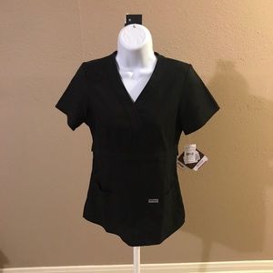 NWT Grey’s Anatomy Black Scrub Top